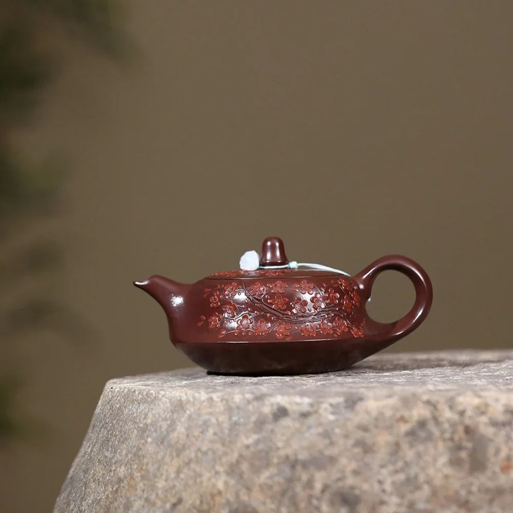 Teiera Yixing Zisha [Plum Blossom Qu Hu] (Zi Zhu Ni - 230ml)
