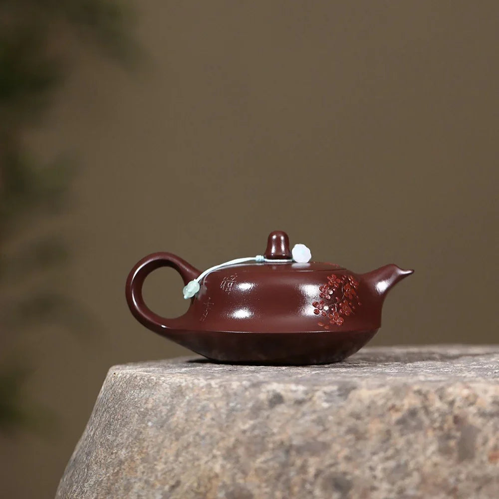 Teiera Yixing Zisha [Plum Blossom Qu Hu] (Zi Zhu Ni - 230ml)