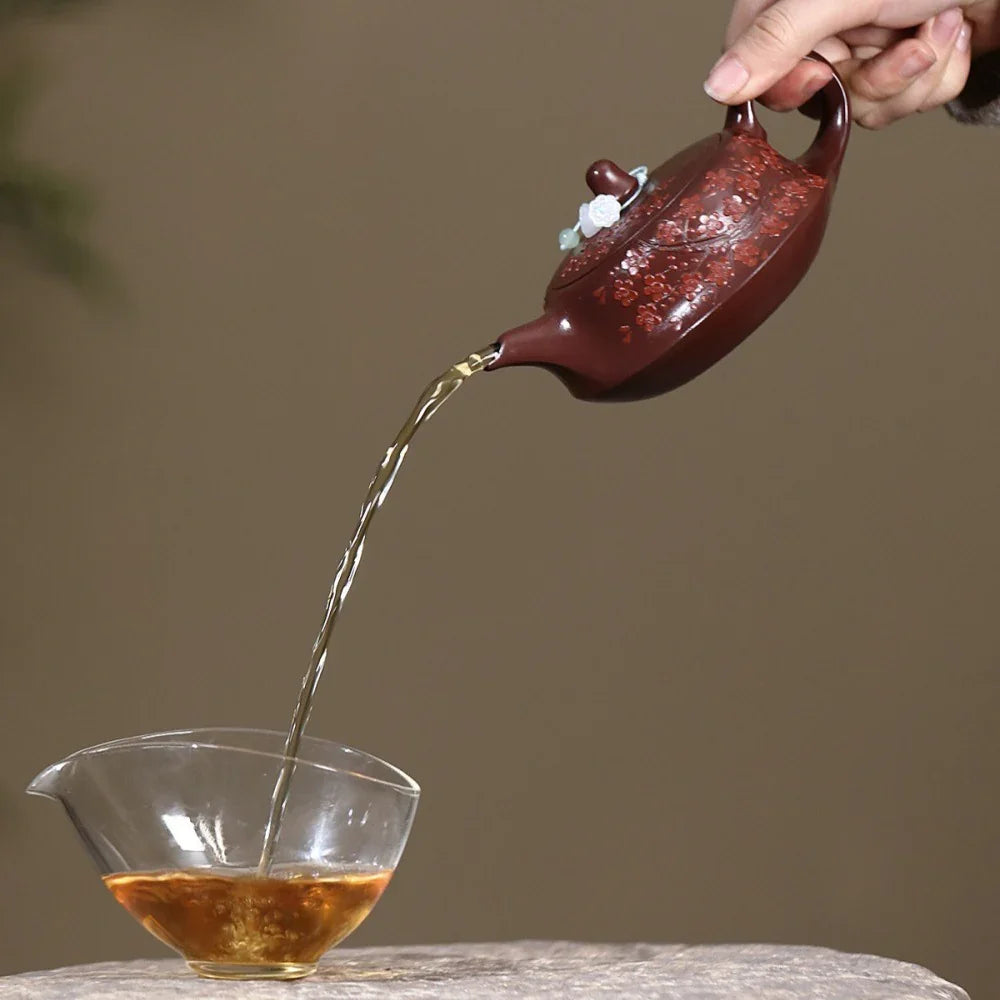 Teiera Yixing Zisha [Plum Blossom Qu Hu] (Zi Zhu Ni - 230ml)
