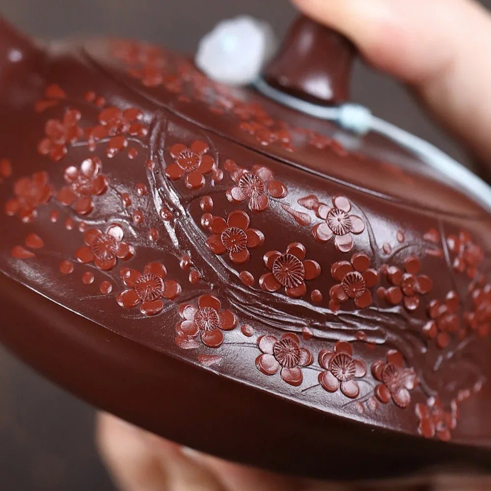 Teiera Yixing Zisha [Plum Blossom Qu Hu] (Zi Zhu Ni - 230ml)