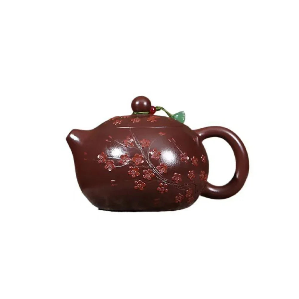 Yixing Zisha Teapot [Plum Blossom Xishi] (Zi Zhu Ni - 280ml)