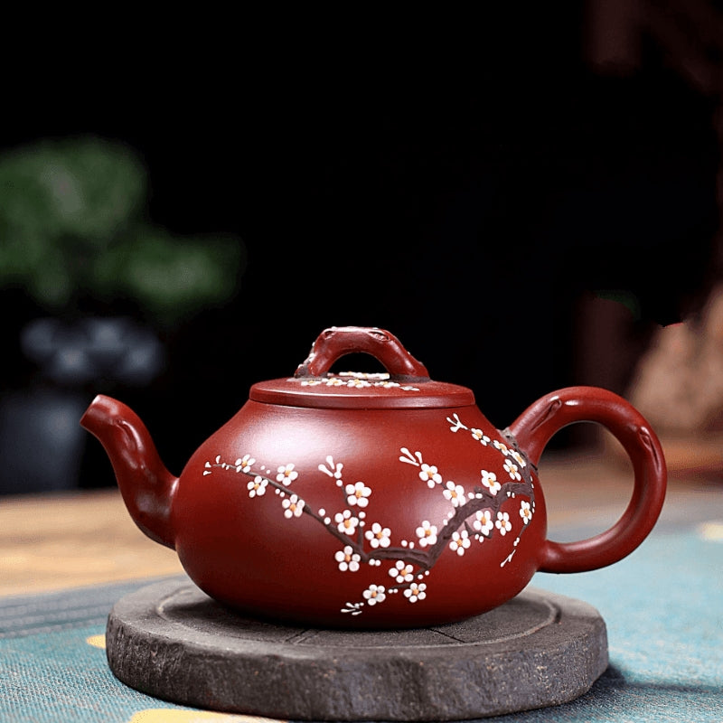 Yixing Zisha Teapot [Plum Pile] (Dahongpao - 325ml) - YIQIN TEA HOUSE | yiqinteahouse.com | 200-300ml, >300ml, new arrival, teapot, teaware, zisha teapot