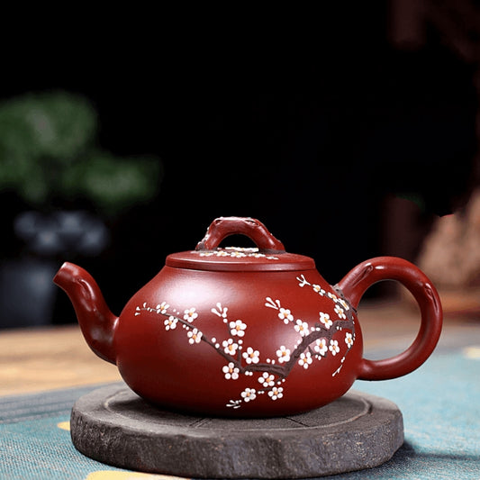 Yixing Purple Clay Teapot [Plum Pile] | 宜兴紫砂壶 珍藏大红袍 [梅桩] - YIQIN TEA HOUSE 一沁茶舍  |  yiqinteahouse.com