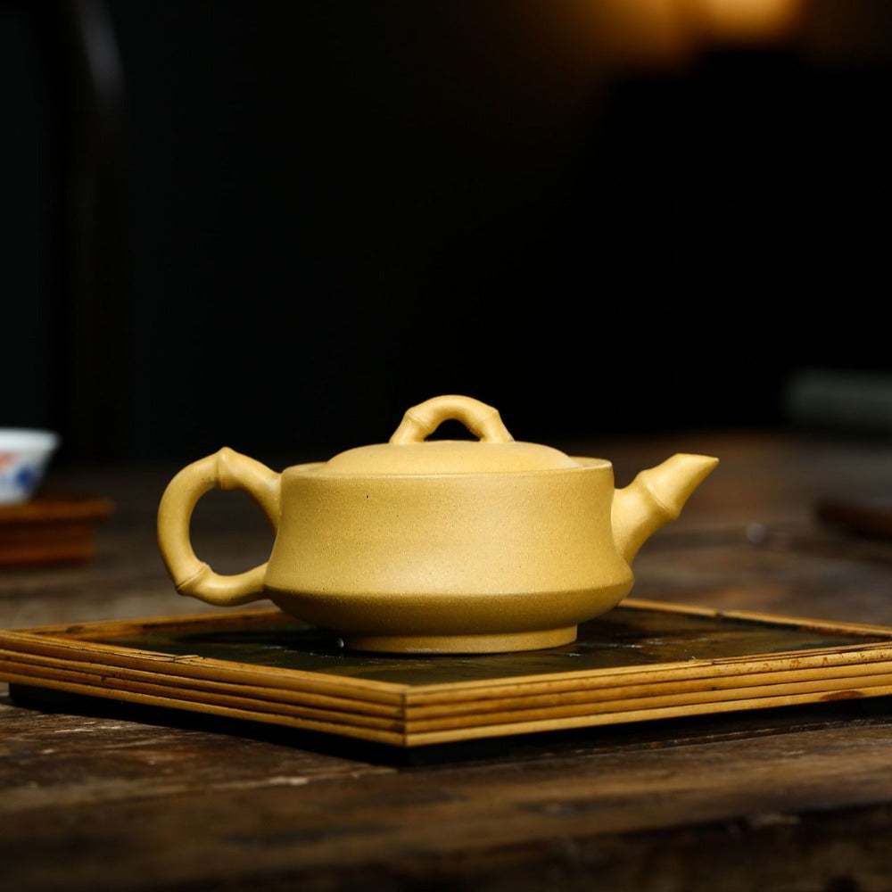 Yixing Zisha Teapot [Qianqiu Zhu Yun] (Huangjin Duan Ni - 280ml) - YIQIN TEA HOUSE | yiqinteahouse.com | 200-300ml, new arrival, teapot, teaware, zisha teapot