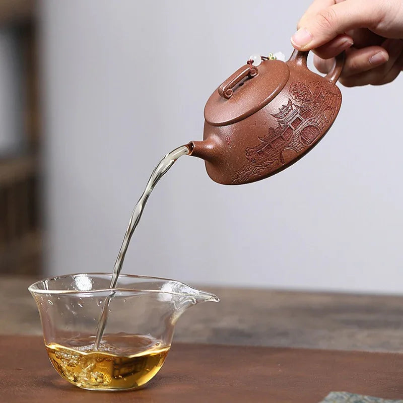 Yixing Zisha Teapot [Qiao Gai Na Piao] (Jiang Po Ni - 170ml) - YIQIN TEA HOUSE | yiqinteahouse.com | <200ml, teapot, teaware, zisha teapot