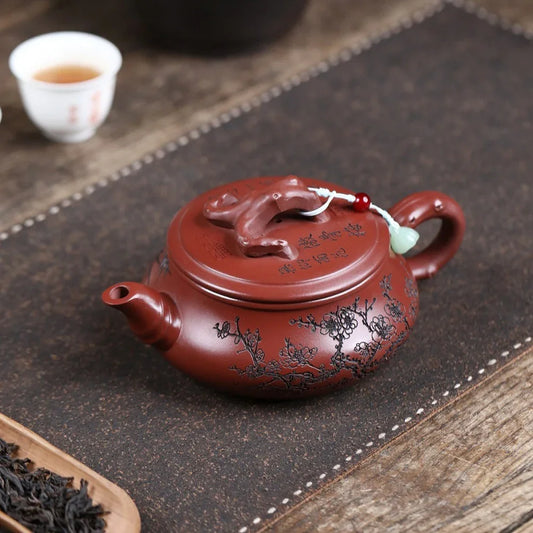Yixing Zisha Teapot [Red Plum] (Long Xue Sha - 360ml)
