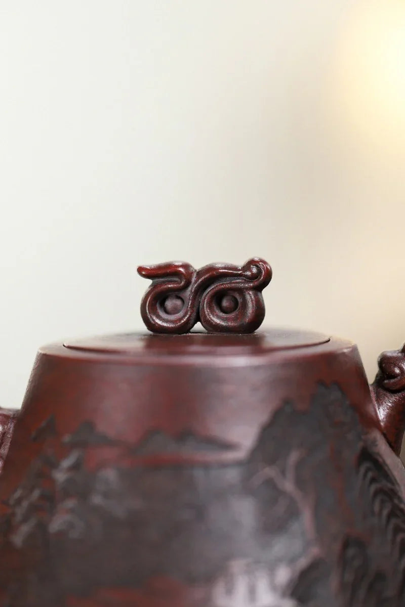 Yixing Zisha Teapot [Ruyi Na Piao] (Long Xue Sha - 310ml) - YIQIN TEA HOUSE | yiqinteahouse.com | >300ml, teapot, teaware, zisha teapot