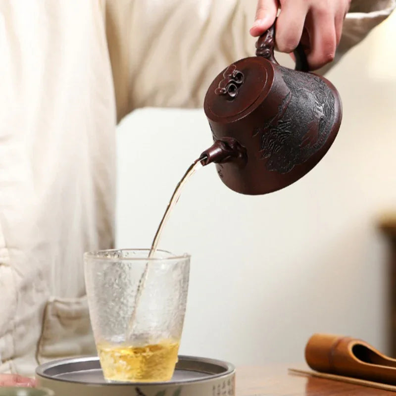 Yixing Zisha Teapot [Ruyi Na Piao] (Long Xue Sha - 310ml) - YIQIN TEA HOUSE | yiqinteahouse.com | >300ml, teapot, teaware, zisha teapot