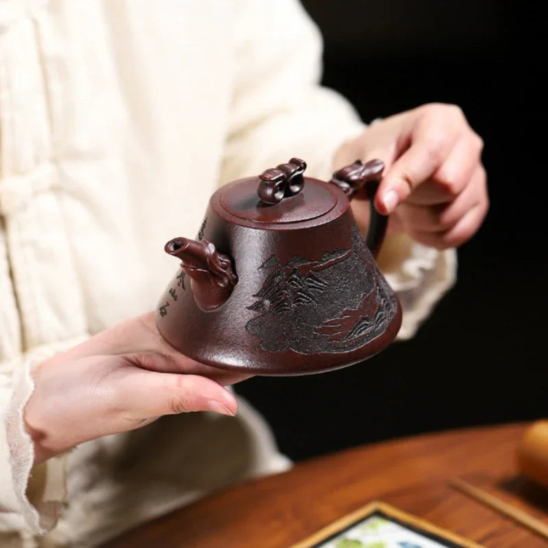 Yixing Zisha Teapot [Ruyi Na Piao] (Long Xue Sha - 310ml) - YIQIN TEA HOUSE | yiqinteahouse.com | >300ml, teapot, teaware, zisha teapot