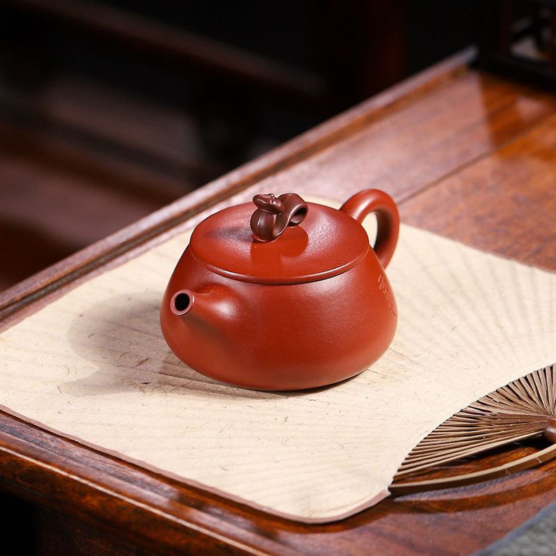 Yixing Zisha Teapot [Ruyi Shi Piao] (Dahongpao - 170ml) - YIQIN TEA HOUSE | yiqinteahouse.com | <200ml, new arrival, teapot, teaware, zisha teapot