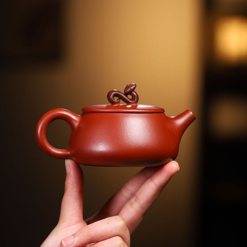 Yixing Zisha Teapot [Ruyi Shi Piao] (Dahongpao - 170ml) - YIQIN TEA HOUSE | yiqinteahouse.com | <200ml, new arrival, teapot, teaware, zisha teapot