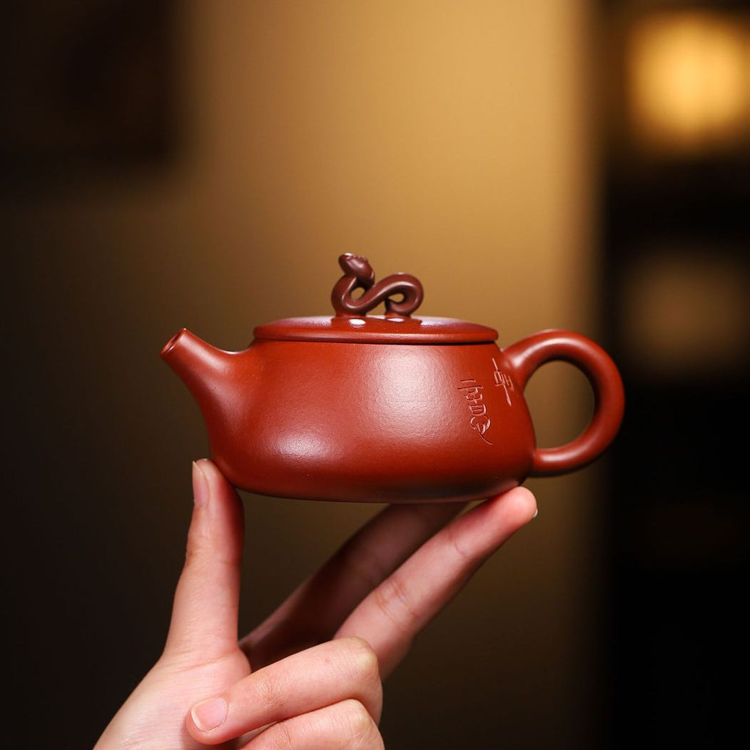 Yixing Zisha Teapot [Ruyi Shi Piao] (Dahongpao - 170ml) - YIQIN TEA HOUSE | yiqinteahouse.com | <200ml, new arrival, teapot, teaware, zisha teapot