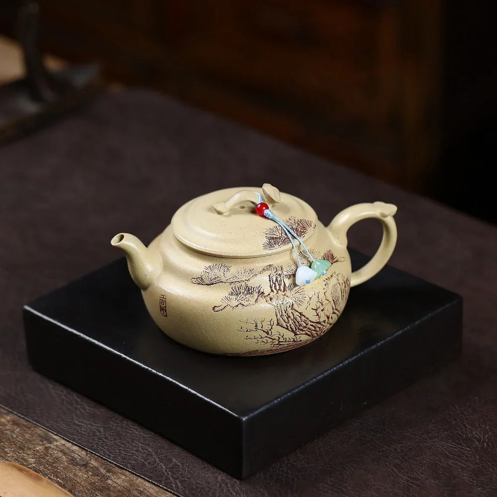 yixing-zisha-teapot-ruyi-song-ying-bensan-lu-ni-220ml-yiqin-tea-house-yiqinteahouse-com-3 - YIQIN TEA HOUSE 一沁茶舍 yiqinteahouse.com