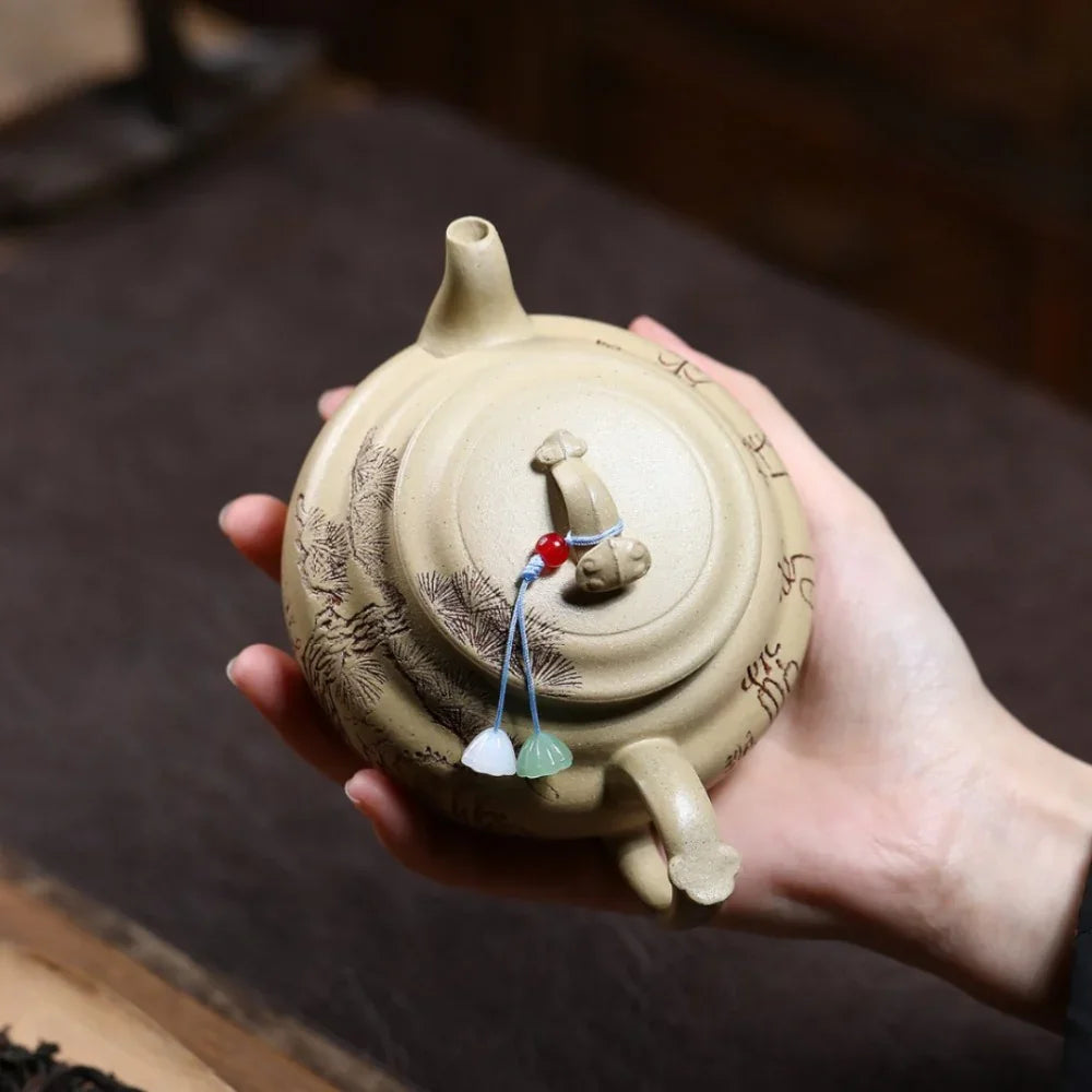 yixing-zisha-teapot-ruyi-song-ying-bensan-lu-ni-220ml-yiqin-tea-house-yiqinteahouse-com-4 - YIQIN TEA HOUSE 一沁茶舍 yiqinteahouse.com