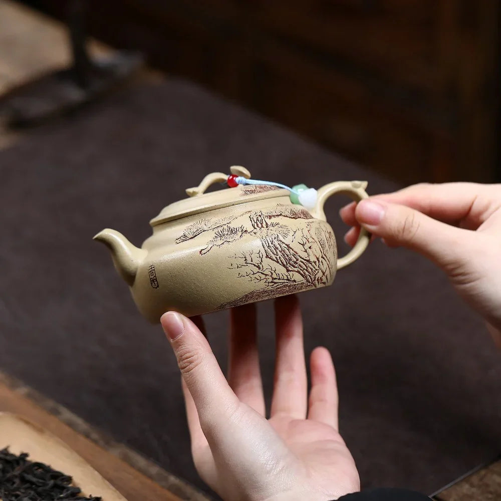 yixing-zisha-teapot-ruyi-song-ying-bensan-lu-ni-220ml-yiqin-tea-house-yiqinteahouse-com-5 - YIQIN TEA HOUSE 一沁茶舍 yiqinteahouse.com