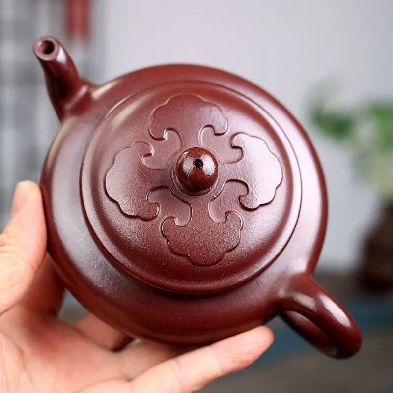 Yixing Zisha Teapot [Ruyi Tripod] (Zi Ni - 280ml) - YIQIN TEA HOUSE | yiqinteahouse.com | 200-300ml, new arrival, teapot, teaware, zisha teapot