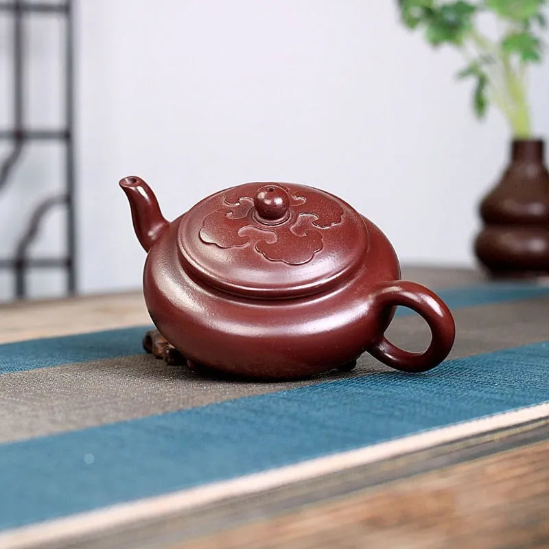 Yixing Zisha Teapot [Ruyi Tripod] (Zi Ni - 280ml) - YIQIN TEA HOUSE | yiqinteahouse.com | 200-300ml, new arrival, teapot, teaware, zisha teapot