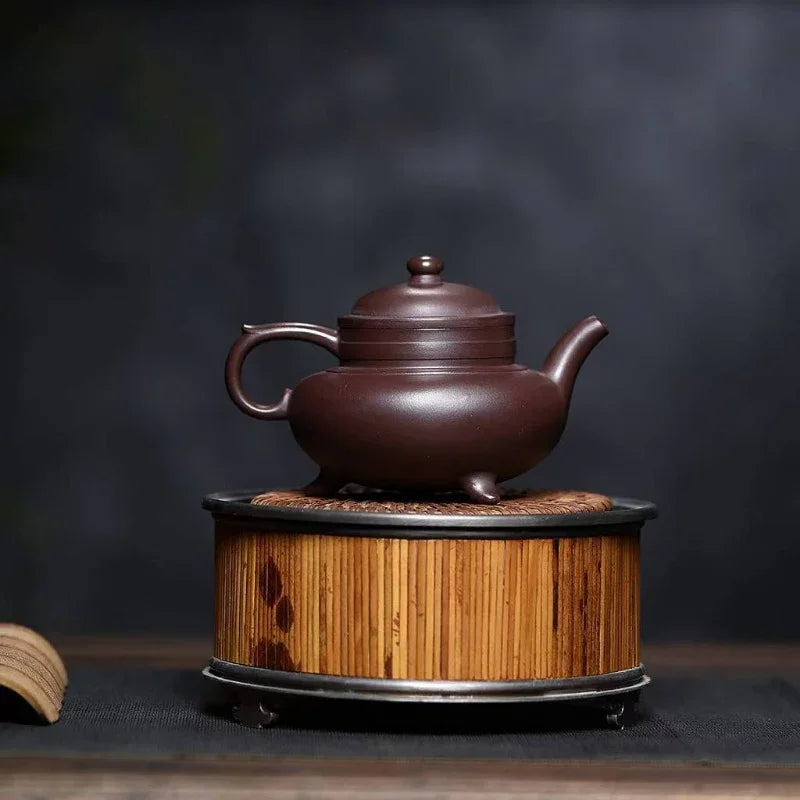 Yixing Zisha Teapot [San Zu Ao Xue] (Zi Ni - 230ml) - YIQIN TEA HOUSE | yiqinteahouse.com | 200-300ml, teapot, teaware, zisha teapot