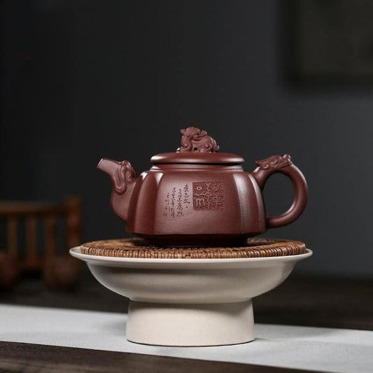 Yixing Zisha Teapot [Sanxing Gao Zhao] (Zi Ni - 300ml) - YIQIN TEA HOUSE | yiqinteahouse.com | 200-300ml, teapot, teaware, zisha teapot