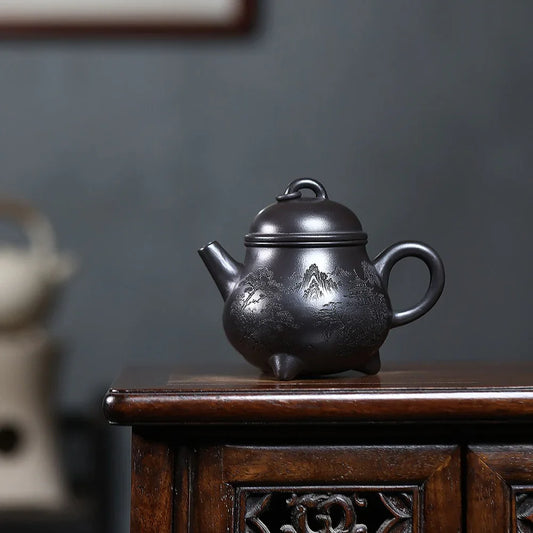 Yixing Zisha Teapot [Sanzu Ruding] (Shi Huang - 310ml)