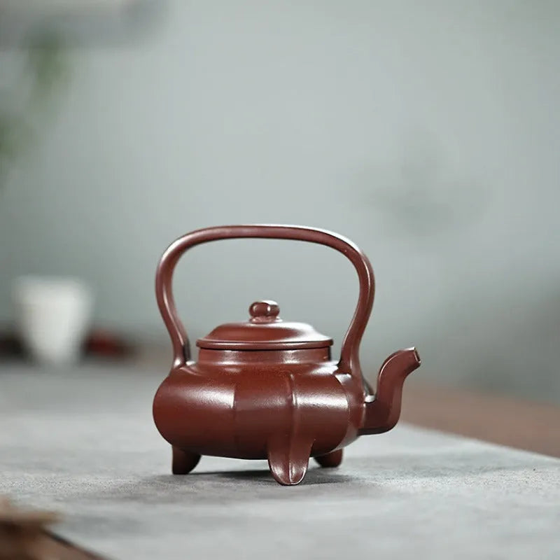 Yixing Zisha Teapot [Sanzu Tibi] (Zi Ni - 270ml) - YIQIN TEA HOUSE | yiqinteahouse.com | 200-300ml, new arrival, teapot, teaware, zisha teapot