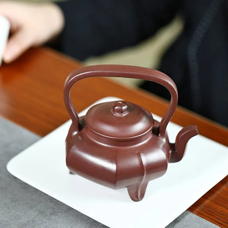 Yixing Zisha Teapot [Sanzu Tibi] (Zi Ni - 270ml) - YIQIN TEA HOUSE | yiqinteahouse.com | 200-300ml, new arrival, teapot, teaware, zisha teapot