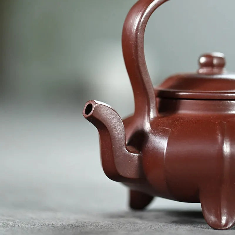 Yixing Zisha Teapot [Sanzu Tibi] (Zi Ni - 270ml) - YIQIN TEA HOUSE | yiqinteahouse.com | 200-300ml, new arrival, teapot, teaware, zisha teapot