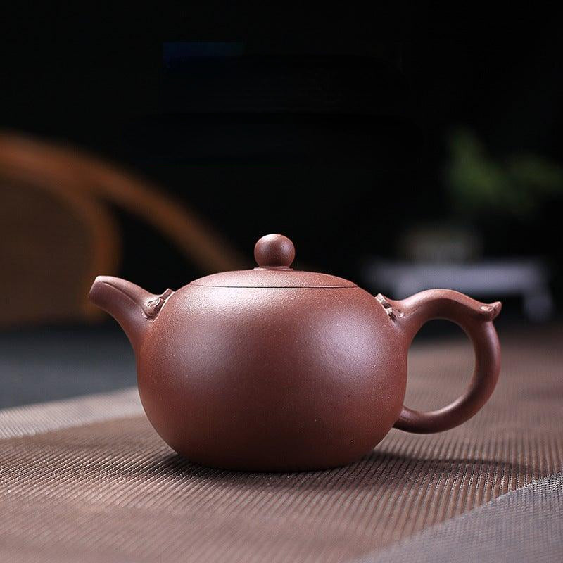 Yixing Zisha Teapot Set [Wishful Xishi] (Zi Ni - 240ml) - YIQIN TEA HOUSE | yiqinteahouse.com | 200-300ml, teapot, teaware, teaware set, zisha teapot