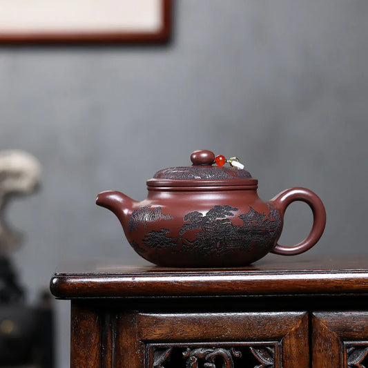 Théière Yixing Zisha [Shanshui Fanggu] (Zi Ni - 400 ml)
