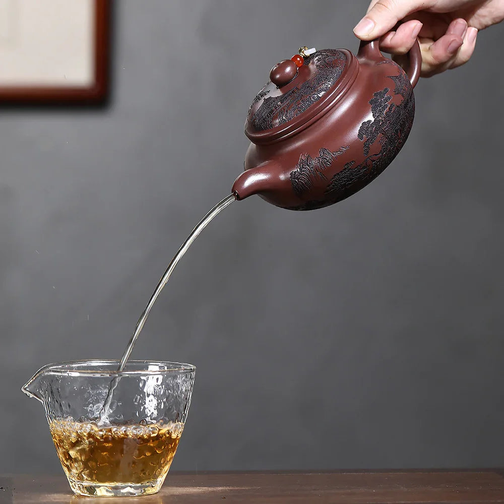 Teko Zisha Yixing [Shanshui Fanggu] (Zi Ni - 400ml)