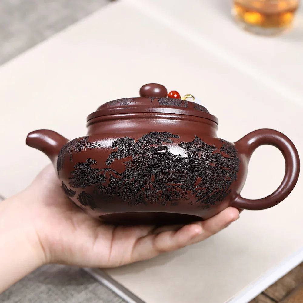 Teko Zisha Yixing [Shanshui Fanggu] (Zi Ni - 400ml)