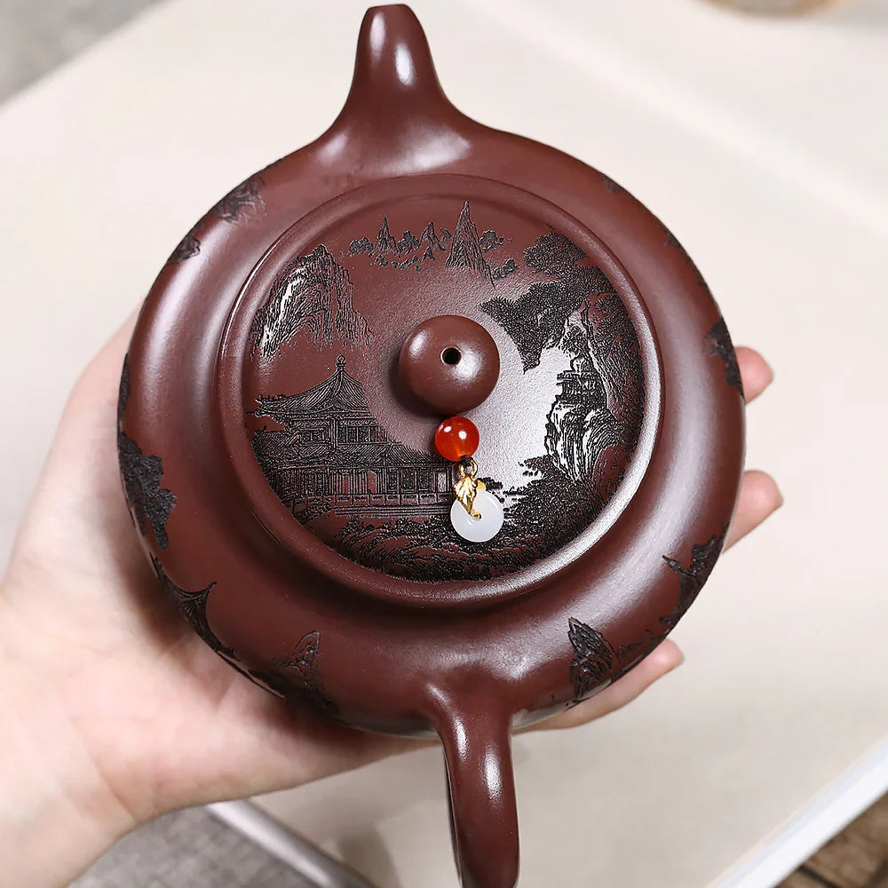 Teko Zisha Yixing [Shanshui Fanggu] (Zi Ni - 400ml)