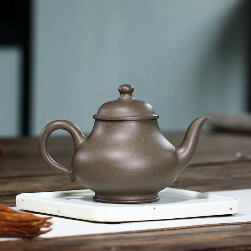 Yixing Zisha Teapot [Shen Deng Yu Hu] (Xue Ke Qing Duan Ni - 310ml) - YIQIN TEA HOUSE | yiqinteahouse.com | >300ml, new arrival, teapot, teaware, zisha teapot