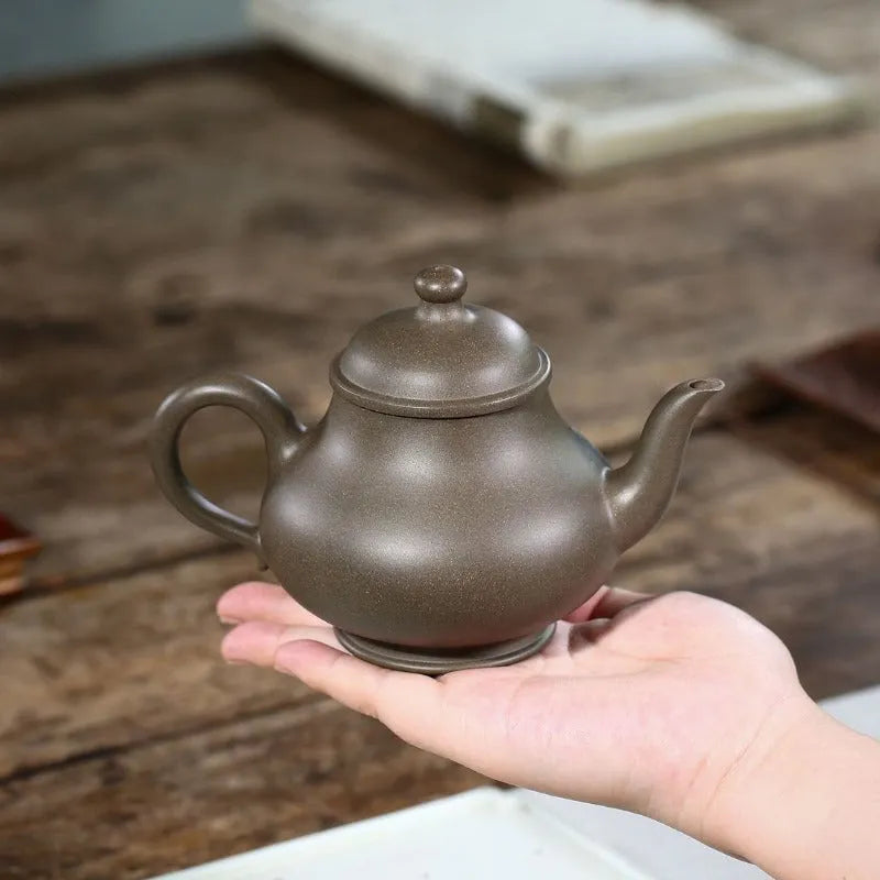 Yixing Zisha Teapot [Shen Deng Yu Hu] (Xue Ke Qing Duan Ni - 310ml) - YIQIN TEA HOUSE | yiqinteahouse.com | >300ml, new arrival, teapot, teaware, zisha teapot