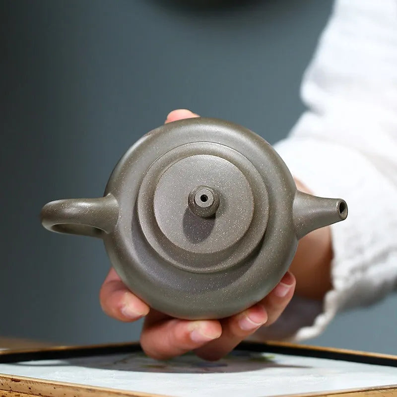 Yixing Zisha Teapot [Shuangyu Dezhong] (Qing Duan Ni - 240ml) - YIQIN TEA HOUSE | yiqinteahouse.com | 200-300ml, new arrival, teapot, teaware, zisha teapot