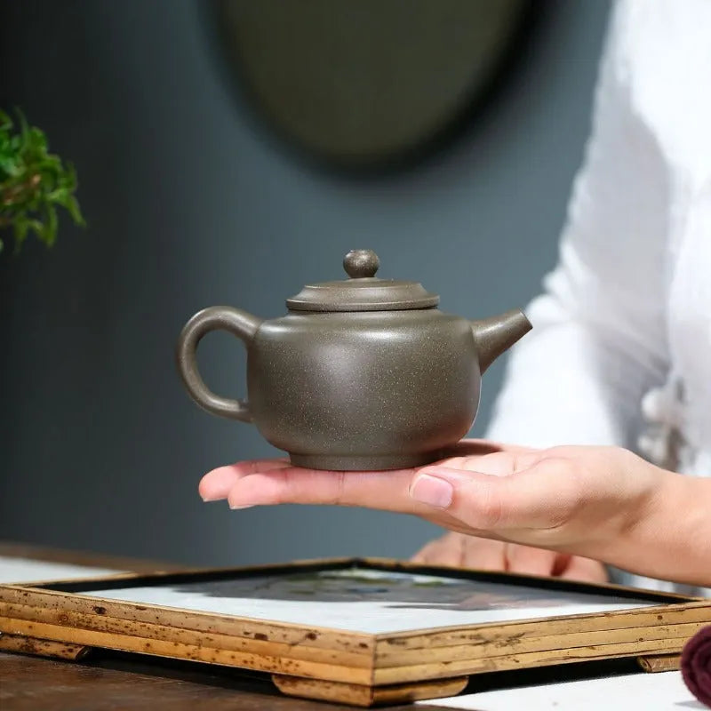 Yixing Zisha Teapot [Shuangyu Dezhong] (Qing Duan Ni - 240ml) - YIQIN TEA HOUSE | yiqinteahouse.com | 200-300ml, new arrival, teapot, teaware, zisha teapot