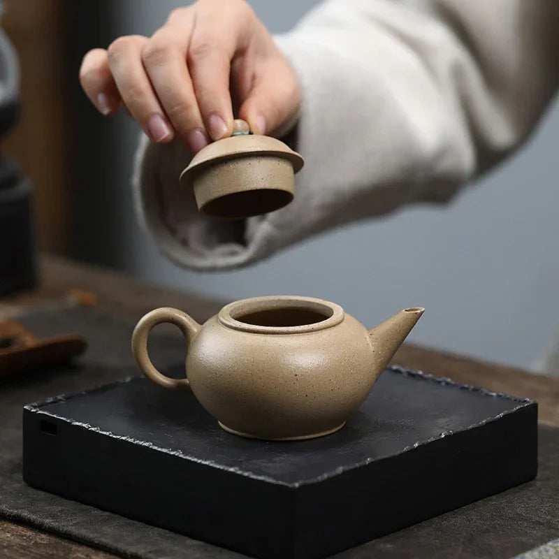 Yixing Zisha Teapot [Shui Ping] (Bensan Lu Ni - 150ml) - YIQIN TEA HOUSE | yiqinteahouse.com | <200ml, teapot, teaware, zisha teapot