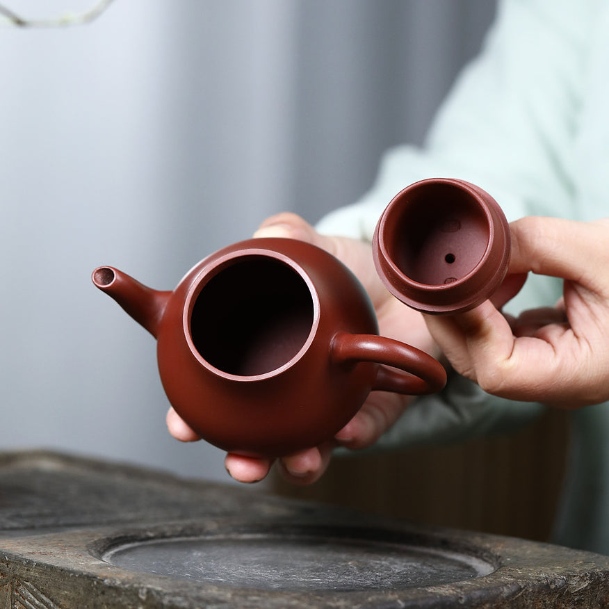 Yixing Zisha Teapot [Si Ting] (Dahongpao -170ml) - YIQIN TEA HOUSE | yiqinteahouse.com | <200ml, new arrival, teapot, teaware, zisha teapot