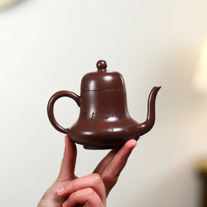 Yixing Zisha Teapot [Si Ting Pot] (Zi Zhu Ni - 170ml) - YIQIN TEA HOUSE | yiqinteahouse.com | <200ml, teapot, teaware, zisha teapot