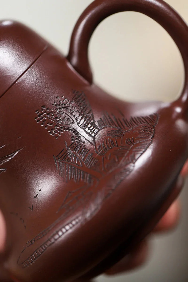 Yixing Zisha Teapot [Si Ting Pot] (Zi Zhu Ni - 170ml) - YIQIN TEA HOUSE | yiqinteahouse.com | <200ml, teapot, teaware, zisha teapot
