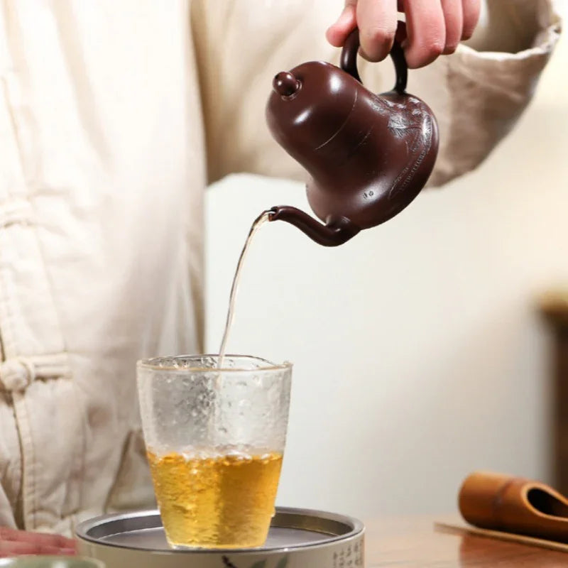 Yixing Zisha Teapot [Si Ting Pot] (Zi Zhu Ni - 170ml) - YIQIN TEA HOUSE | yiqinteahouse.com | <200ml, teapot, teaware, zisha teapot