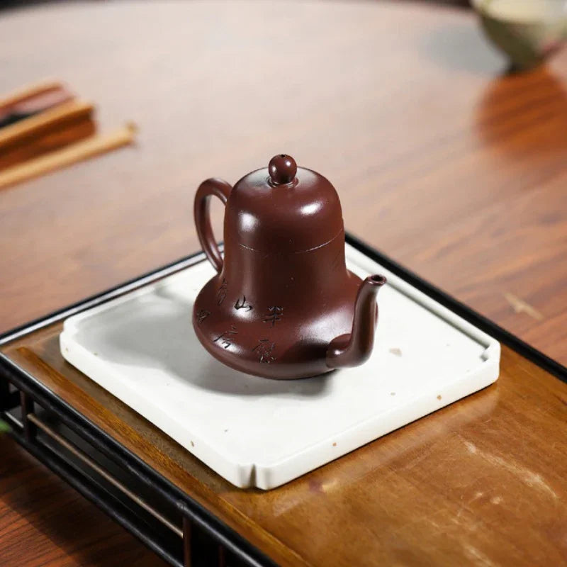 Yixing Zisha Teapot [Si Ting Pot] (Zi Zhu Ni - 170ml) - YIQIN TEA HOUSE | yiqinteahouse.com | <200ml, teapot, teaware, zisha teapot