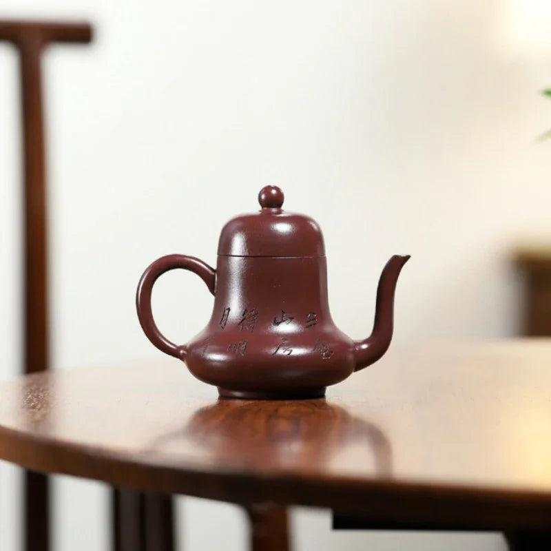 Yixing Zisha Teapot [Si Ting Pot] (Zi Zhu Ni - 170ml) - YIQIN TEA HOUSE | yiqinteahouse.com | <200ml, teapot, teaware, zisha teapot