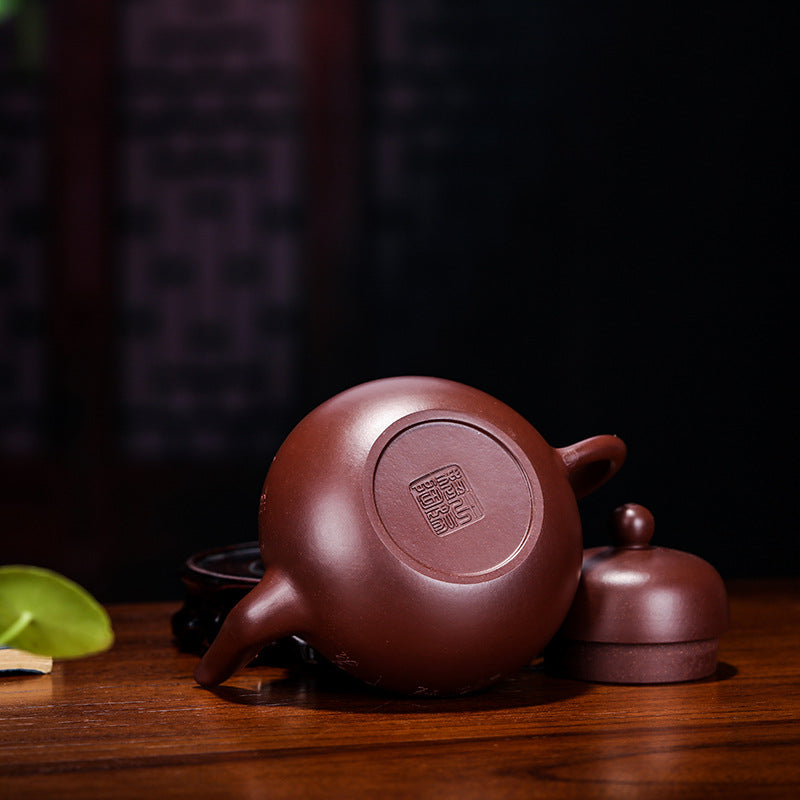 Yixing Zisha Teapot [Si Ting] (Zi Zhu Ni - 160ml) - YIQIN TEA HOUSE | yiqinteahouse.com | <200ml, new arrival, teapot, teaware, zisha teapot