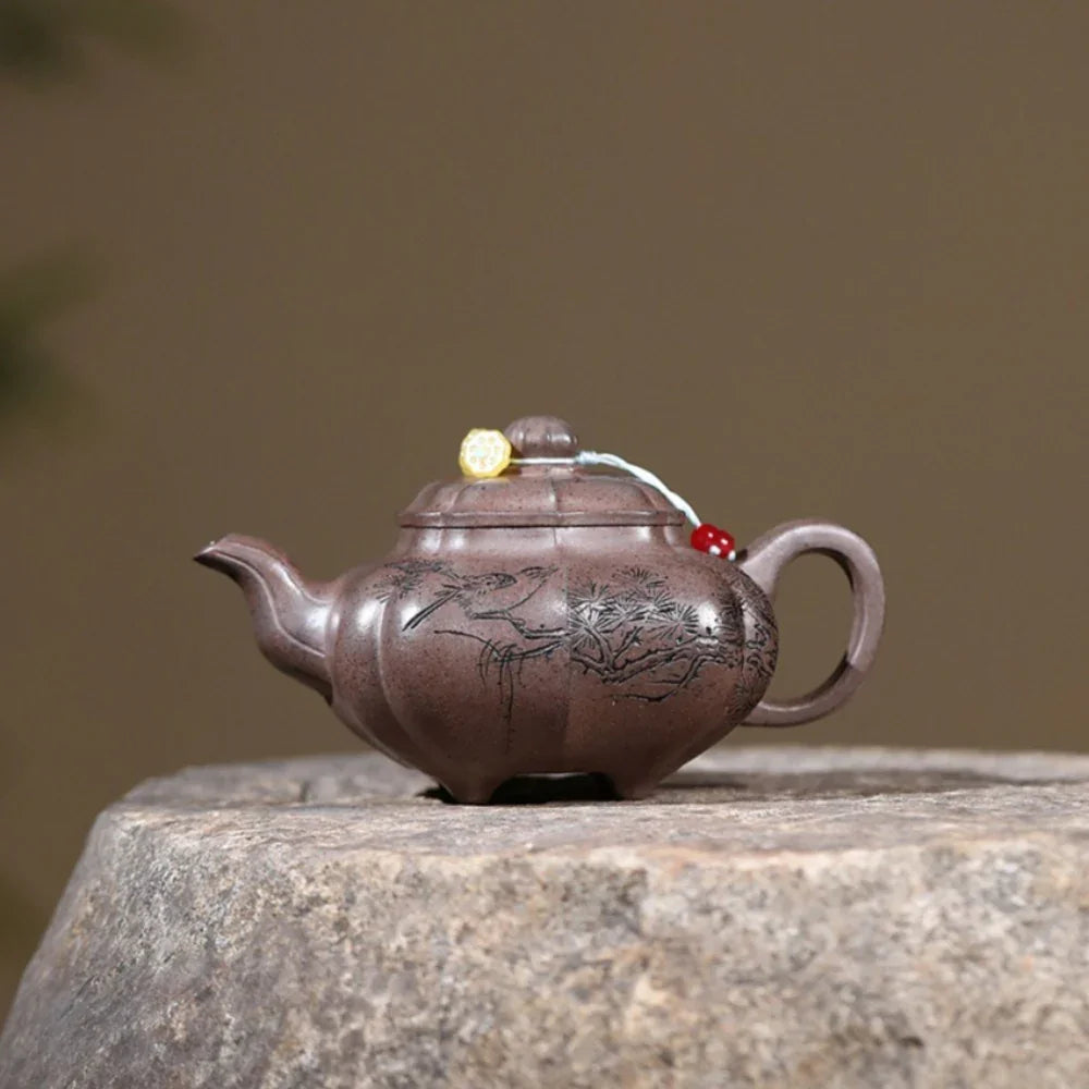Teko Yixing Zisha [Sifang Chuan Lu Pot] (Qinghui Duan Firewood Fired - 270ml)