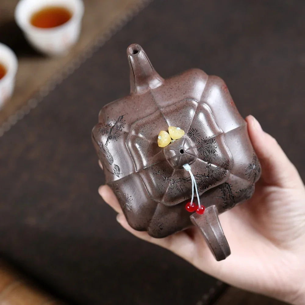 Teko Yixing Zisha [Sifang Chuan Lu Pot] (Qinghui Duan Firewood Fired - 270ml)