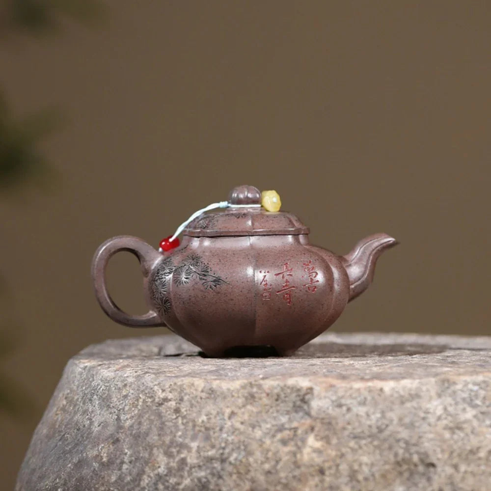 Teko Yixing Zisha [Sifang Chuan Lu Pot] (Qinghui Duan Firewood Fired - 270ml)