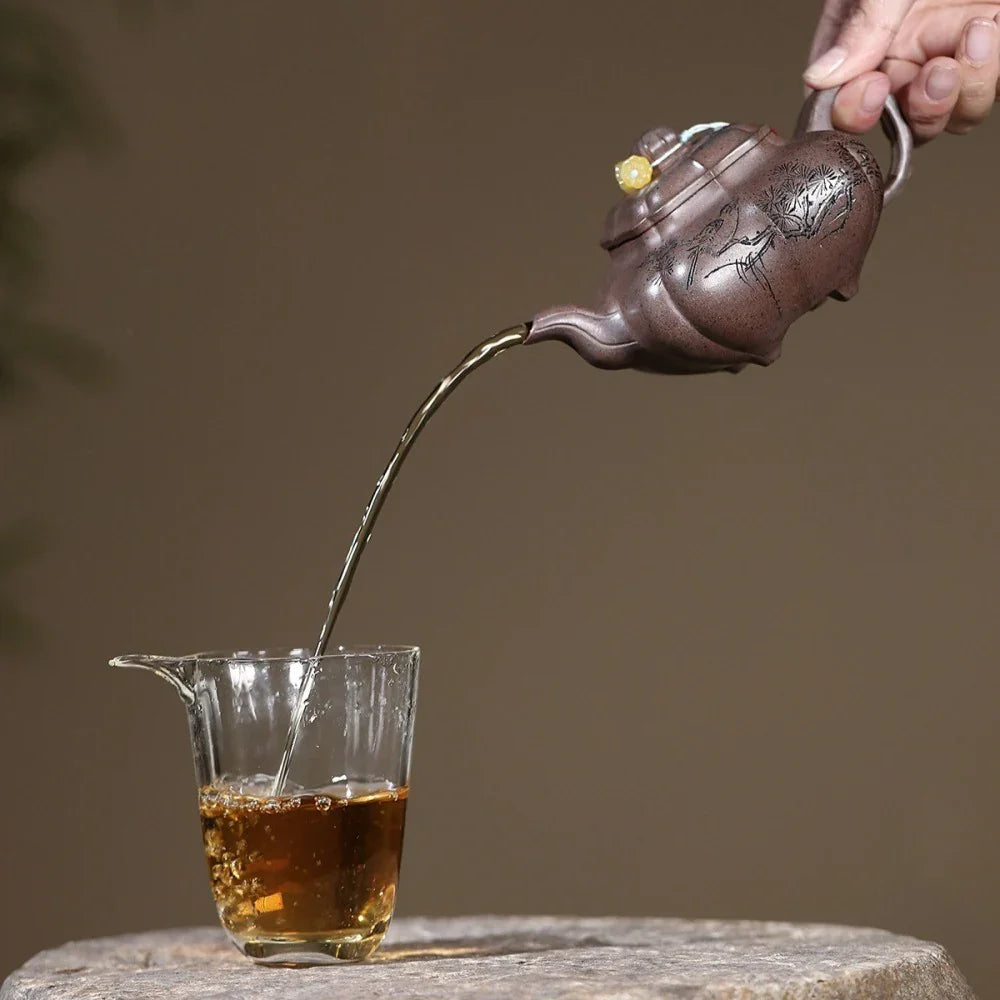 Teko Yixing Zisha [Sifang Chuan Lu Pot] (Qinghui Duan Firewood Fired - 270ml)