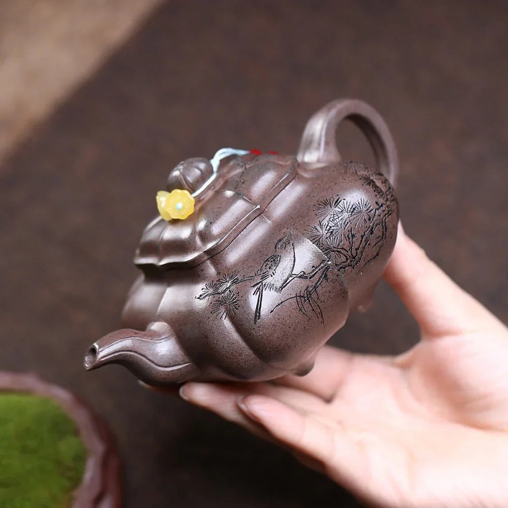 Teko Yixing Zisha [Sifang Chuan Lu Pot] (Qinghui Duan Firewood Fired - 270ml)