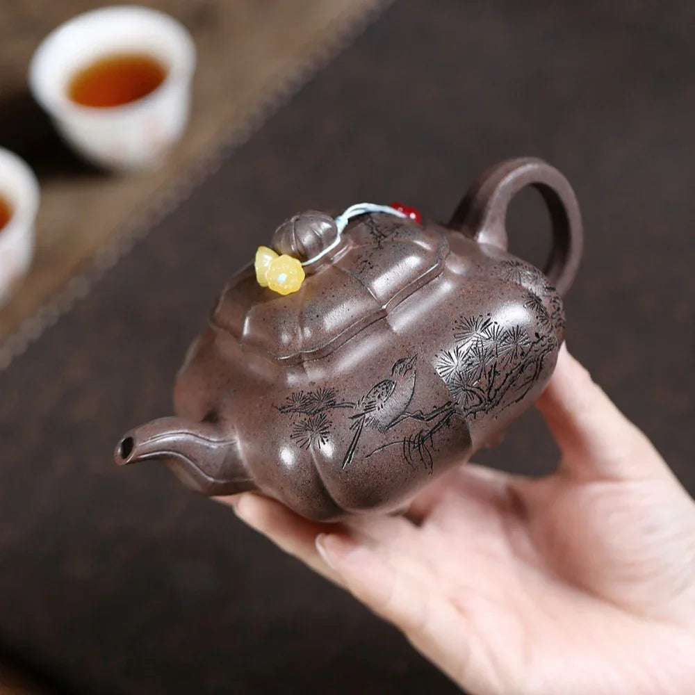 Teko Yixing Zisha [Sifang Chuan Lu Pot] (Qinghui Duan Firewood Fired - 270ml)